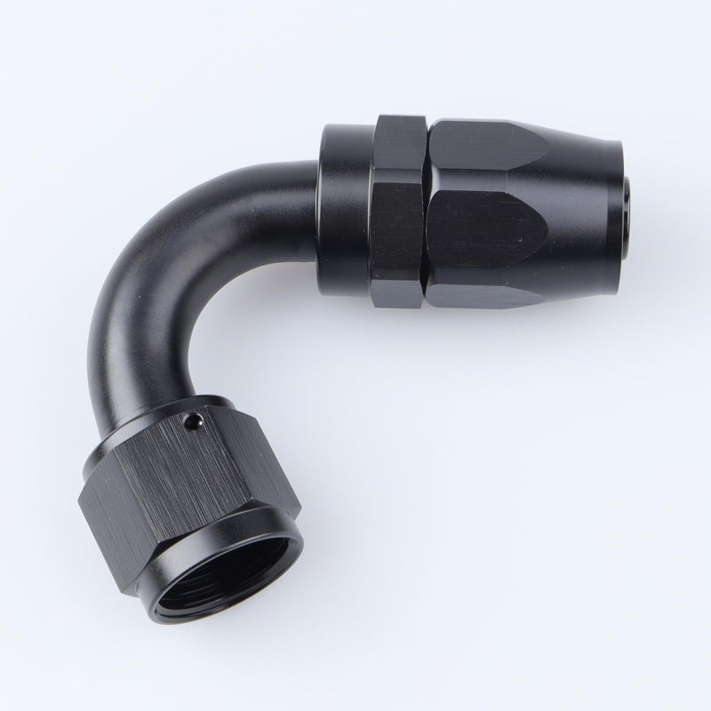 AC PERFORMANCE -8 AN 120 Degree Swivel Hose End Fitting Aluminum Black - Image 4
